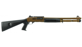 Halbautomat, Benelli, M4 Super 90, Kal. 12/76, Desert Cerakote, 47cm Lauf, Ghost-Sight, Picatiny-Schiene, Standard-Schaft mit Pistolengriff