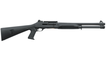 Halbautomat, Benelli, M4 Super 90, Kal. 12/76, schwarz, 47cm Lauf, Ghost-Sight, Picatinny-Schiene, Standard-Schaft mit Pistolengriff