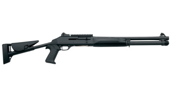 Halbautomat, Benelli, M4 Super 90, Kal. 12/76, schwarz, 47cm Lauf oder 36cm Lauf, Ghost-Sight, Picatinny-Schiene, Teleskop-Schaft