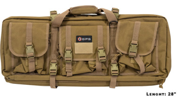 Langwaffentasche, GPS, Double Rifle (für 2 Langwaffen),  <b>140 cm</b>, FDE