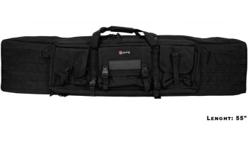 Langwaffentasche, GPS, Double Rifle (für 2 Langwaffen),  <b>140 cm</b>, schwarz