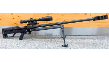 Occasion/Kommission; Einzellader, Steyr, Modell HS.50, Kal. .50BMG / 12.7x99mm, schwarz, mit Nightforce NXS Zielfernrohr 5-22x56
