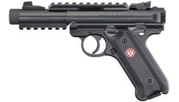 Pistole, Ruger, Modell Mark IV 22/45 Tactical, Alu-Griffstück, Kal. .22 l.r., Black, 4.40'' Lauf, Mikrovisierung, Picatinny-Schiene, 10 Schuss Magazin