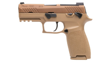 Pistole, Sig Sauer, P320-M18 (Compact), Kal. 9mm Para, Coyote, <b>DE-Version mit Kontrastvisierung</b>, 17 Schuss Magazin