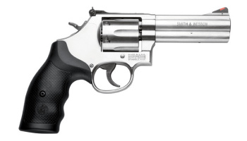 Revolver, Smith & Wesson, Mod. 686, 4'' Lauf, Kal. .357 Magnum, Gummigriffschalen, 6 Schuss