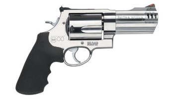 Revolver, Smith & Wesson, Mod. 500, 4'' Lauf, Kal. .500 S&W Magnum, Gummigriffschalen, 5 Schuss