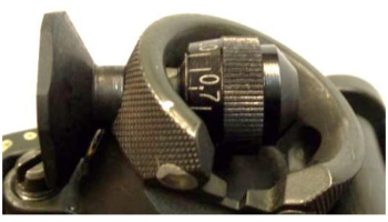 Wyss, Irisblende zu Sturmgewehr 90, stufenlos verstellbar 0.6 bis 2.2mm