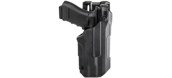 Gurtholster, BLACKHAWK, T-SERIES für <b>Glock 17 / 19 / 22 / 23 / 31 / 32 / 45 / 47 mit Streamlight TLR1 & 2</b>, rechts