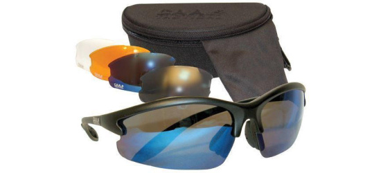 Schutzbrille, CAA, ISAFE, Set mit 4 Farben und Schutzhülle