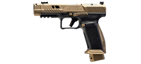 Pistole, Canik/Taran Tactical Innovations, TTI Combat, Kal. 9mm Para, FDE, mit Kompensator