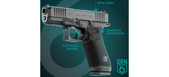 Pistole, Glock, 17 <b>Gen6</b>, Kal. 9mm Para/Luger/9x19mm, 17 Schuss