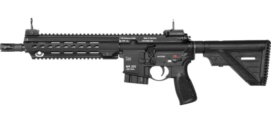 Halbautomat, Heckler & Koch, MR223 A3, schwarz oder FDE/Coyote, Kal. .223 Rem., 11" / 14.5" / 16.5" Lauf, schwarz, 10 Schuss Magazin
