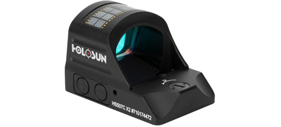 Leuchtpunktzielgerät, Holosun, HS507C X2, wechselbares Absehen 2 MOA Punkt und 32 MOA Ring, automatische Helligkeitsregulierung
