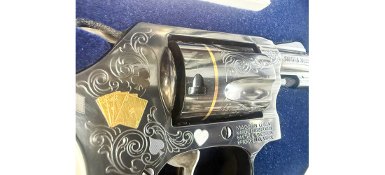 Occasion/Kommission; Revolver, Smith & Wesson, Modell 36-10 Texas Hold'em Set von 2005, Kal. .38 Special +P, 1 7/8" Lauf, black, Ref.: 104