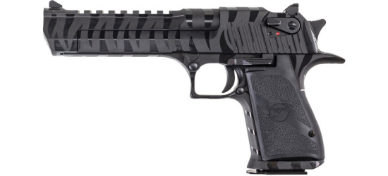 Pistole, Magnum Research Desert Eagle, Mark XIX-2, Kal. .50AE / .44 oder .357 Magnum, Black with Tiger Stripes, 6'' Lauf