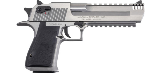 Pistole, Magnum Research Desert Eagle, Mark XIX-2, Kal. .50AE / .44 oder .357 Magnum, Stainless Steel, mit Kompensator, 7 Schuss Magazin
