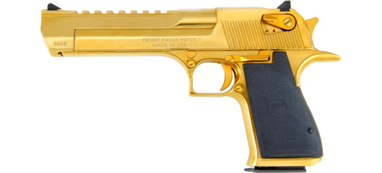 Pistole, Magnum Research Desert Eagle, Mark XIX-2, Kal. .50AE / .44 oder .357 Magnum, Titanium Gold, 6'' Lauf