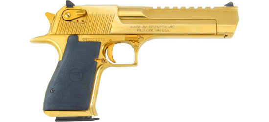 Pistole, Magnum Research Desert Eagle, Mark XIX-2, Kal. .50AE / .44 oder .357 Magnum, Titanium Gold, 6'' Lauf