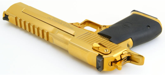 Pistole, Magnum Research Desert Eagle, Mark XIX-2, Kal. .50AE / .44 oder .357 Magnum, Titanium Gold, 6'' Lauf