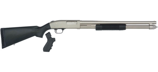 Pumpflinte, Mossberg, 590 Mariner, Kal. 12/76, 20" Lauf, Nickel, 9+1 Schuss