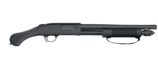 Pumpflinte, Mossberg, 590 Shockwave, Kal. 12/76, 14.375" Lauf, Synthetik-Schaft, 5+1 Schuss