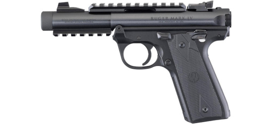 Pistole, Ruger, Modell Mark IV 22/45 Tactical, 1911-Griffstück, Kal. .22 l.r., Black, 4.40'' Lauf, Mikrovisierung, Picatinny-Schiene, 10 Schuss Magazin