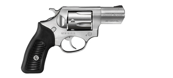 Revolver, Ruger, Mod. SP101 (KSP-321X), 2 1/4'' Lauf, Stainless Steel, Kal. .357 Magnum, Gummigriffschalen, 5 Schuss