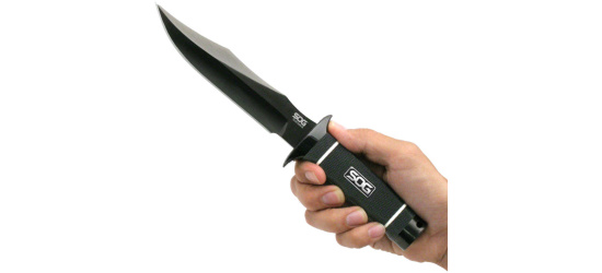 Bowie-Messer, SOG, Tech Bowie, schwarz