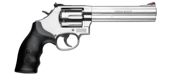 Revolver, Smith & Wesson, Mod. 686, 6'' Lauf, Kal. .357 Magnum, Gummigriffschalen, 6 Schuss
