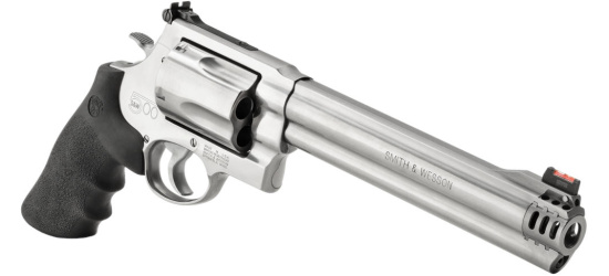 Revolver, Smith & Wesson, Mod. 500, 8 3/8'' Lauf, Kal. .500 S&W Magnum, Gummigriffschalen, 5 Schuss