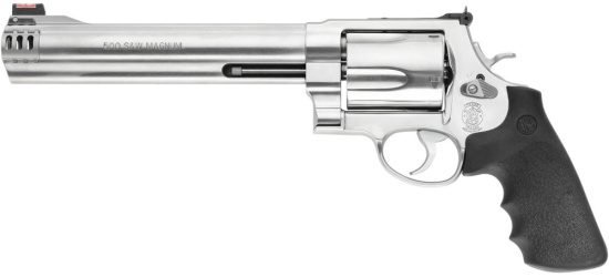 Revolver, Smith & Wesson, Mod. 500, 8 3/8'' Lauf, Kal. .500 S&W Magnum, Gummigriffschalen, 5 Schuss