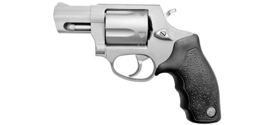 Revolver, Taurus, Mod. 605, 2'' Lauf, Stainless, Kal. .357 Magnum, Gummigriffschalen, 5 Schuss