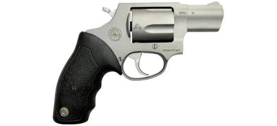 Revolver, Taurus, Mod. 605, 2'' Lauf, Stainless, Kal. .357 Magnum, Gummigriffschalen, 5 Schuss