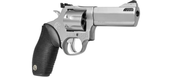 Revolver, Taurus, Mod. 627, 4'' Lauf, Stainless, Kal. .357 Magnum, Gummigriffschalen, 7 Schuss