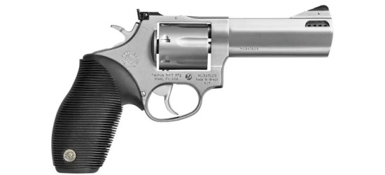 Revolver, Taurus, Mod. 627, 4'' Lauf, Stainless, Kal. .357 Magnum, Gummigriffschalen, 7 Schuss